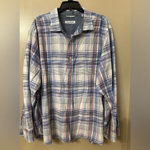 Men's Tommy Bahama Dundee Madras Button Down  Shirt - Size XXL‎